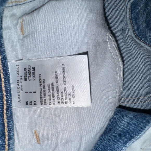 American Eagle sz 8 straight leg no stretch plaid peek-a-boo’s - Picture 6 of 6